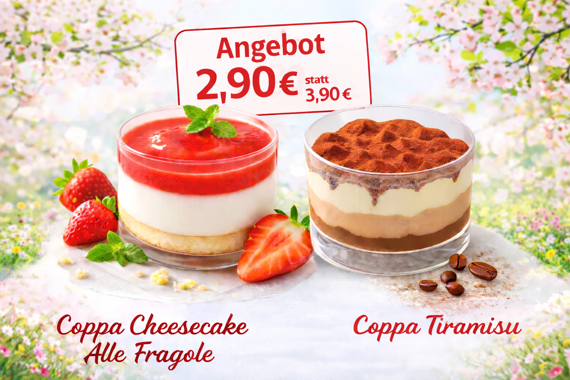 Frühlingsangebot Dessert bei Avanti Speiseservice Flensburg